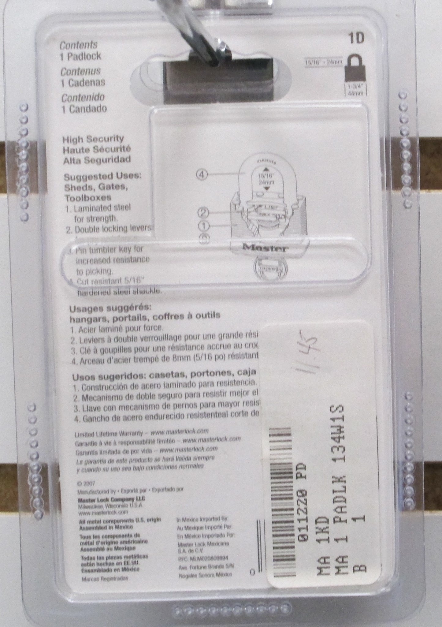 Master Laminated Padlock Model #1