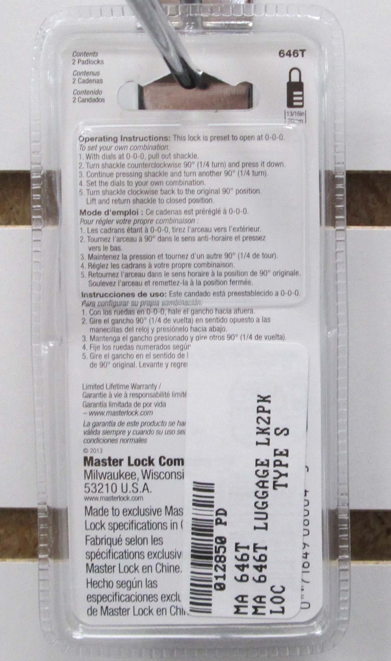 Master 600 Series Resettable Padlock
