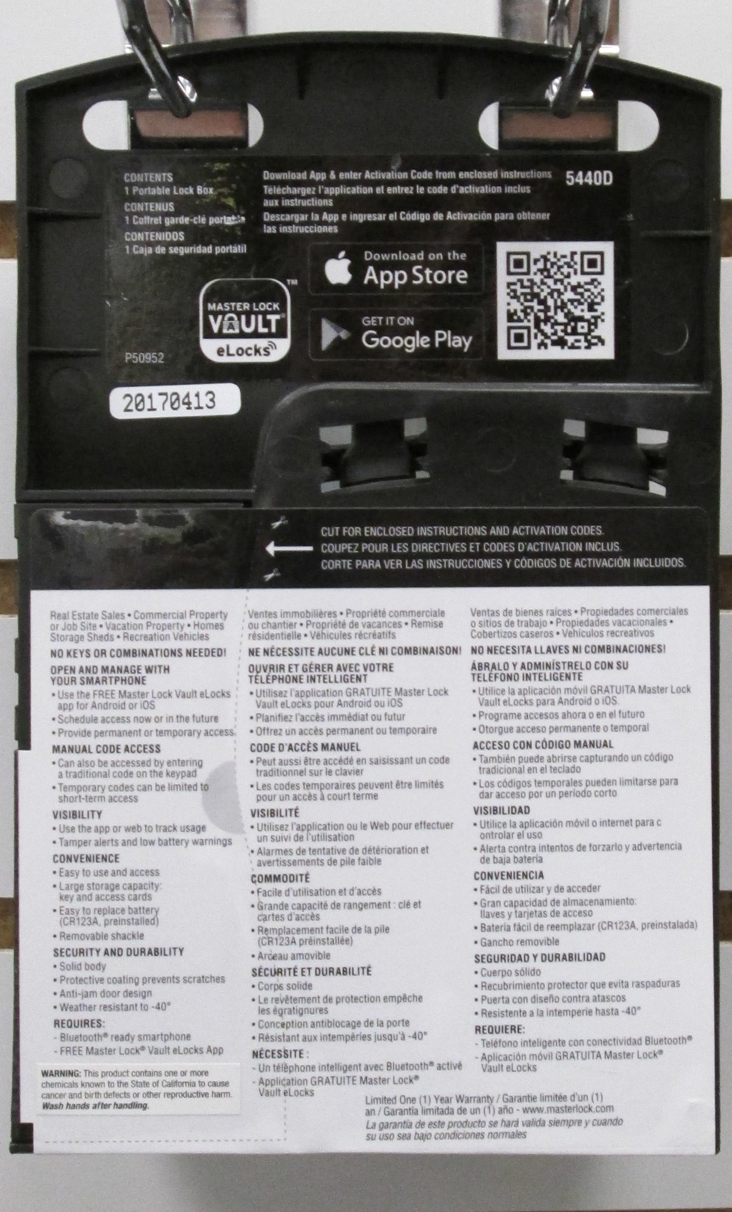 Master Padlock Bluetooth® 5440D Portable Lock Box