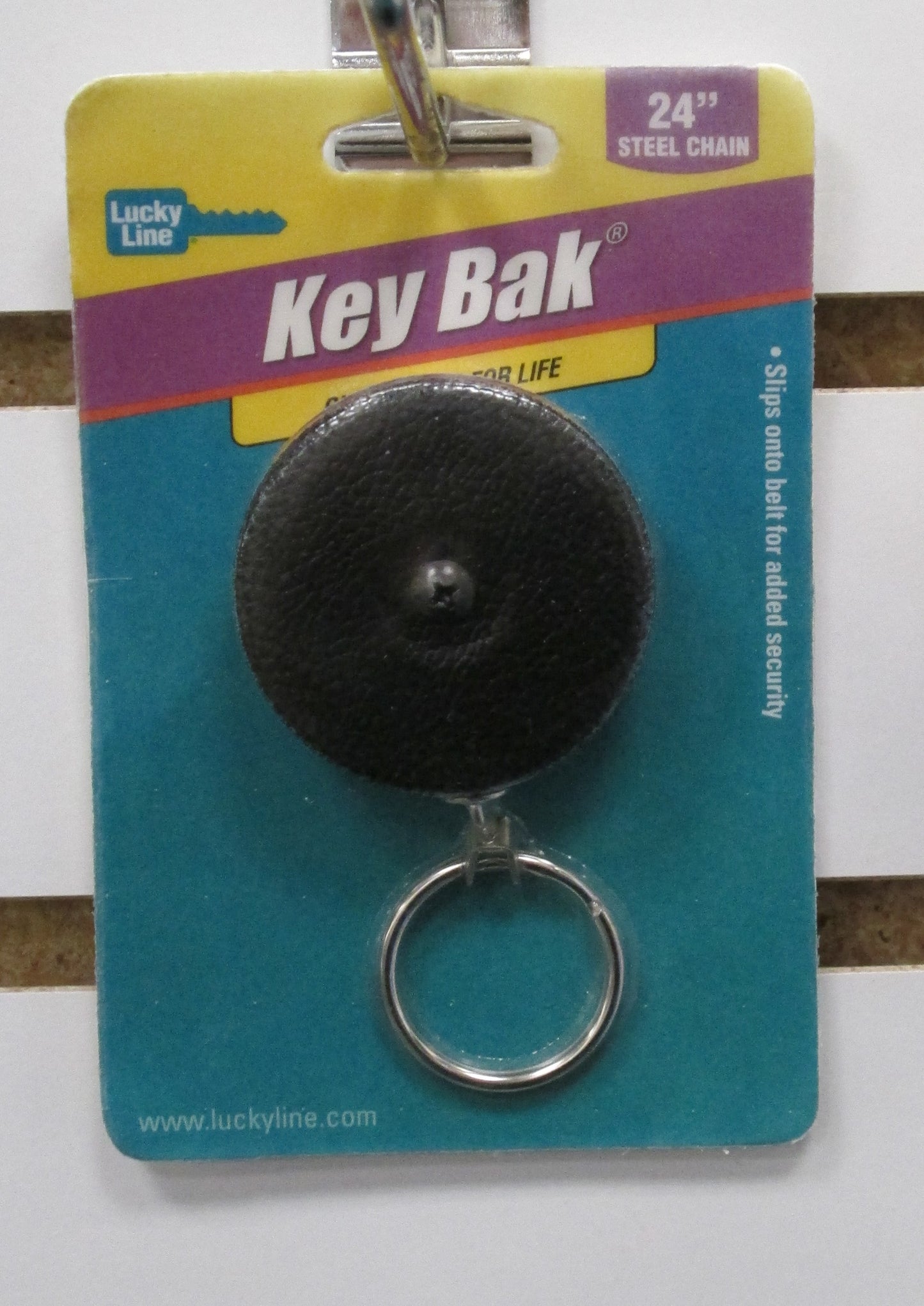 Lucky Line Key-Bak Retractable Key Ring for Belt