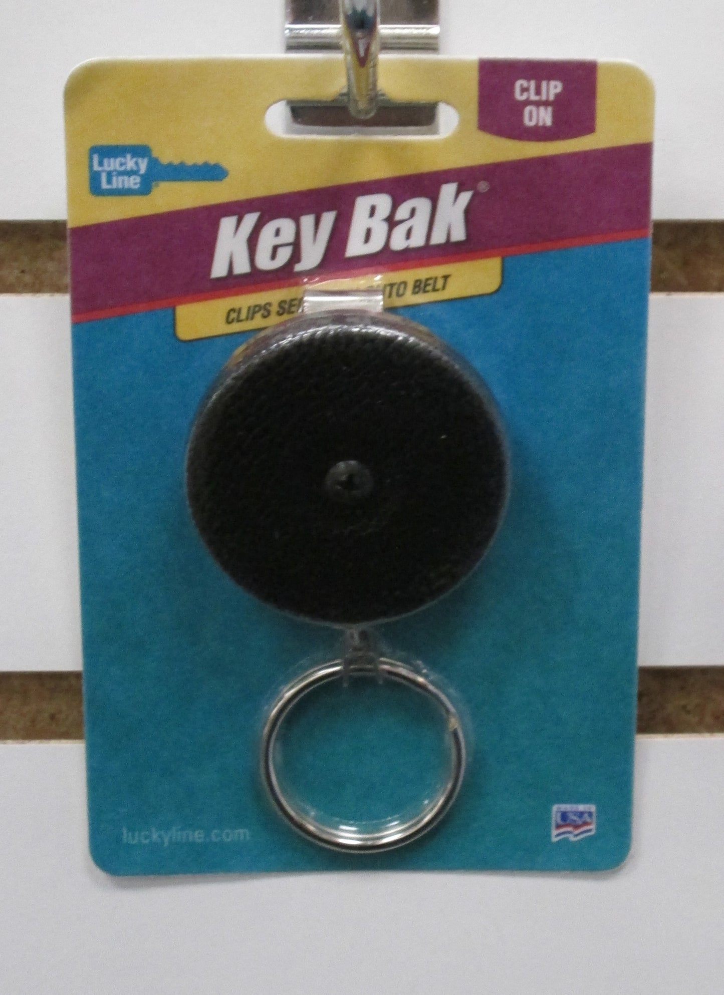 Lucky Line Key-Bak Retractable Key Ring for Belt
