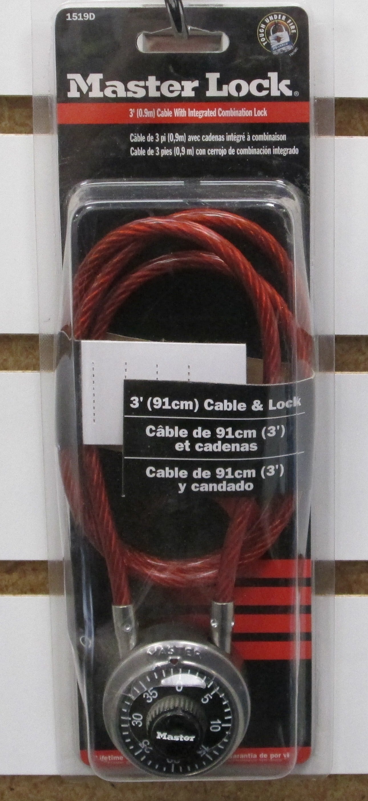 Master Lock 1519 Cable with Combination Lock