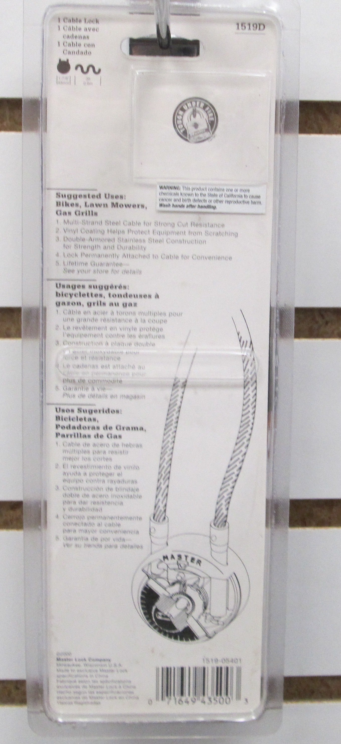 Master Lock 1519 Cable with Combination Lock
