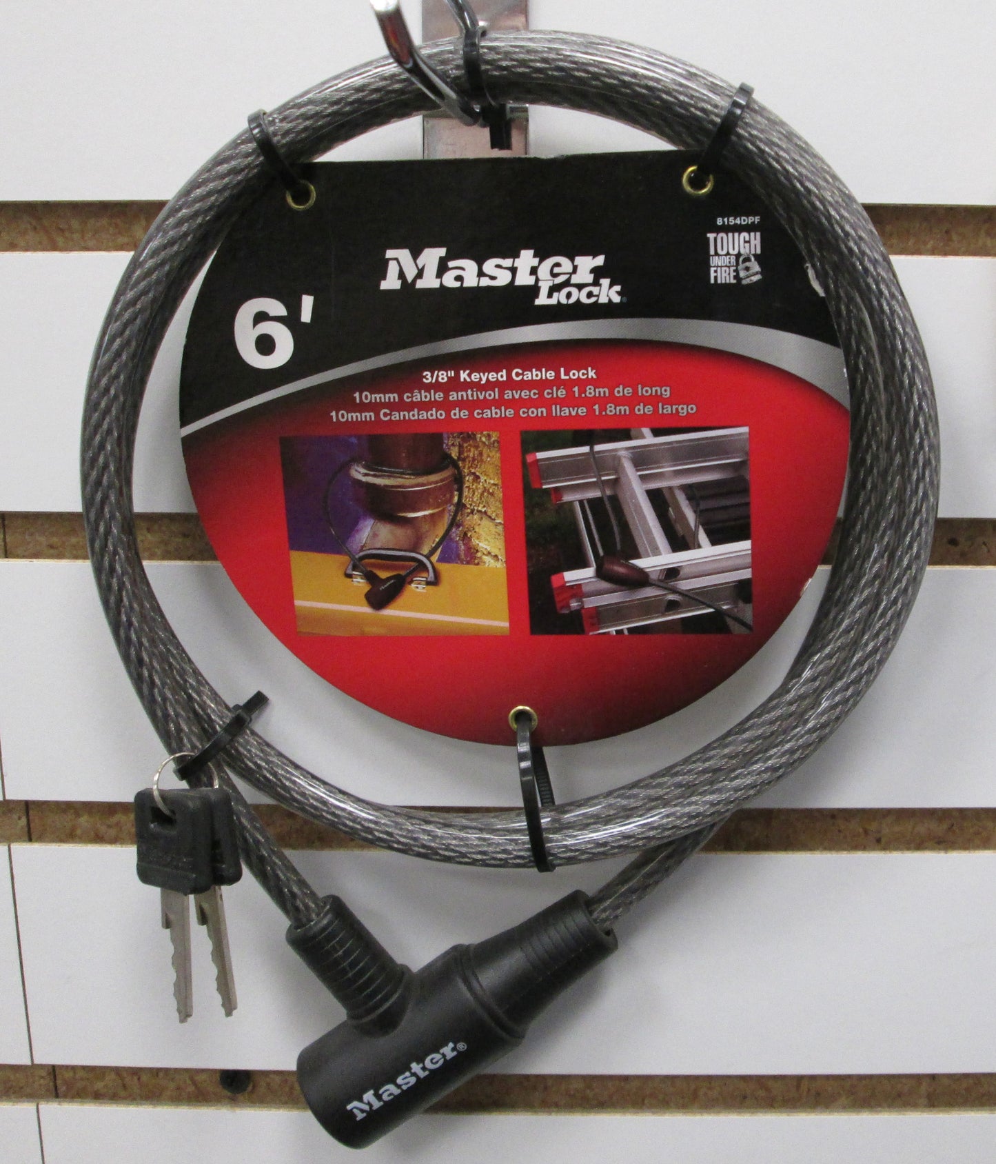 Master Lock 8154 3/8 Inch Cable Lock 6 Foot