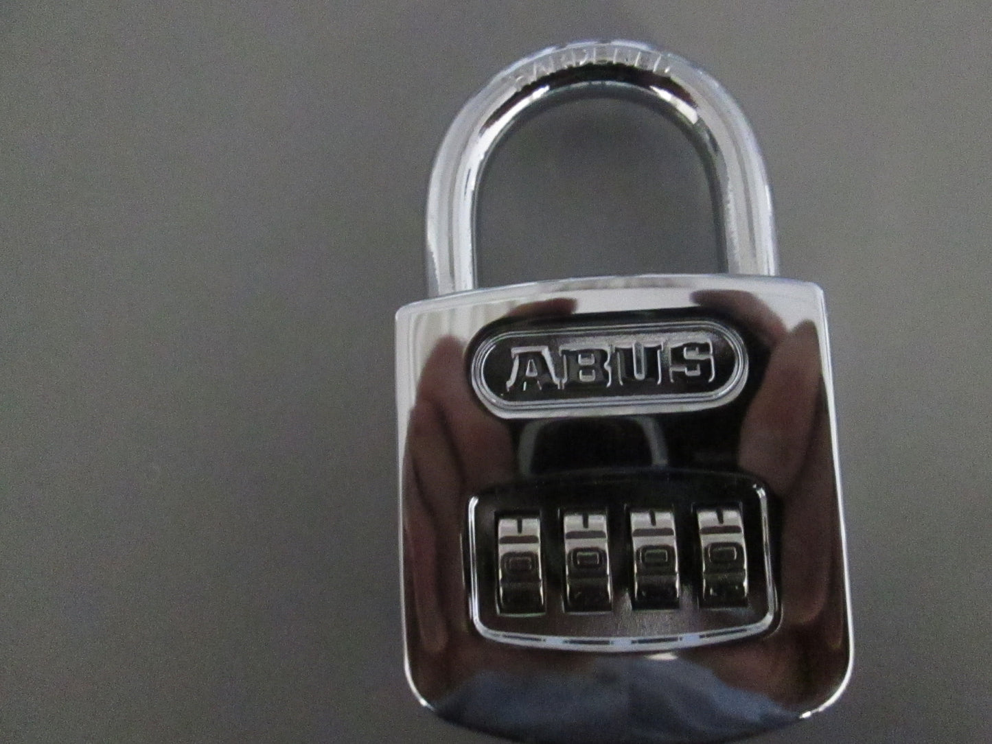 ABUS 160/50 High Gloss Chrome Prestige Combination Padlock