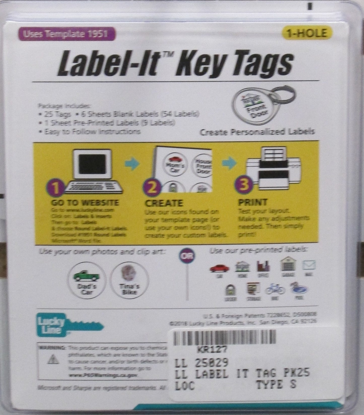 Lucky Line IT Label Tags 25 PACK