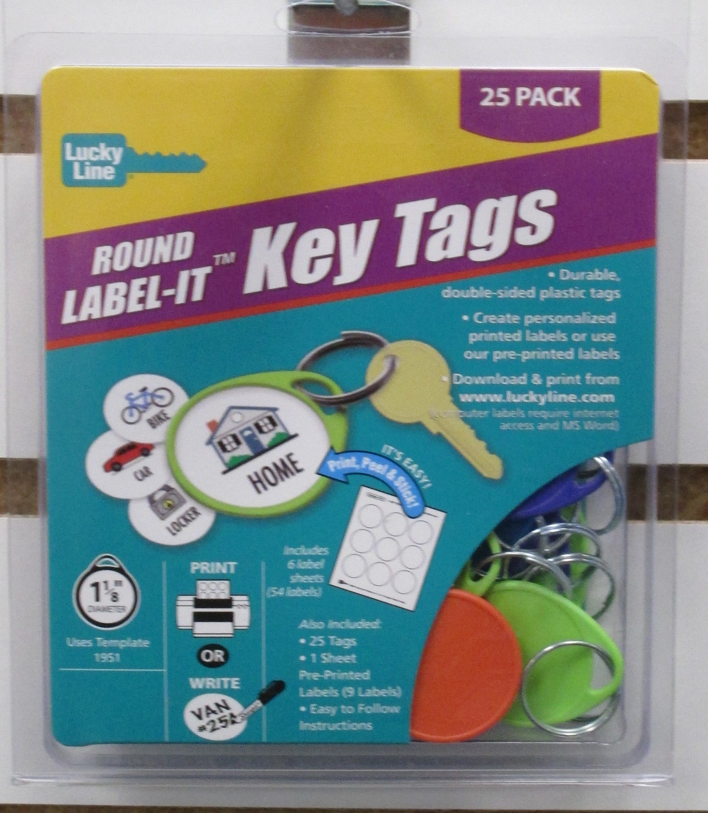 Lucky Line IT Label Tags 25 PACK