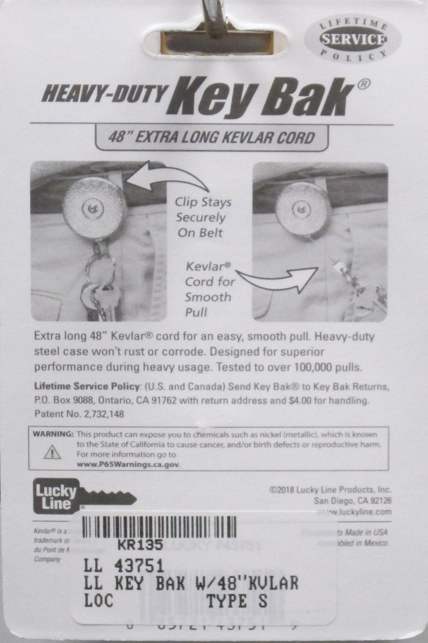 Lucky Line Kevlar 48 Inch Key-bak