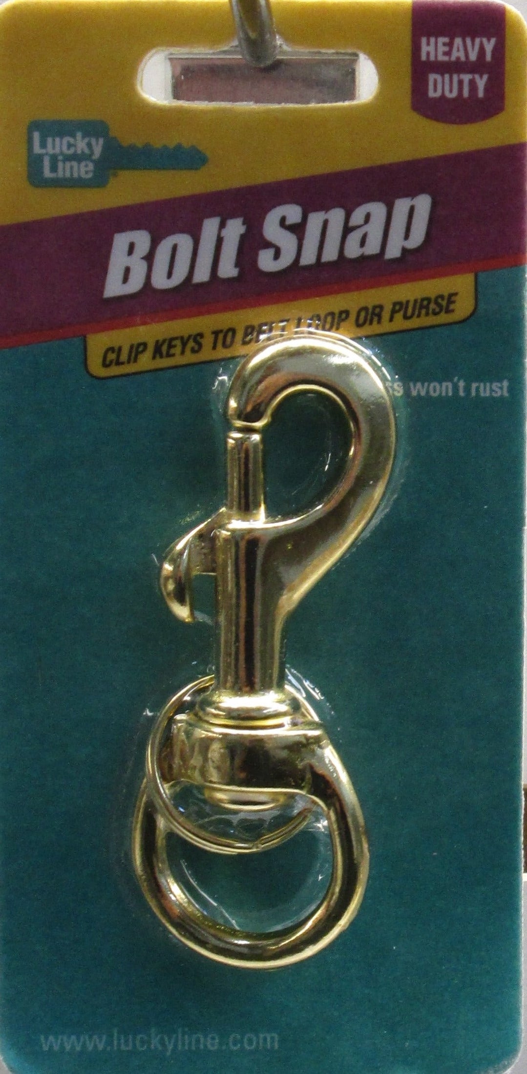Lucky Line Brass Heavy Duty Bolt Snap