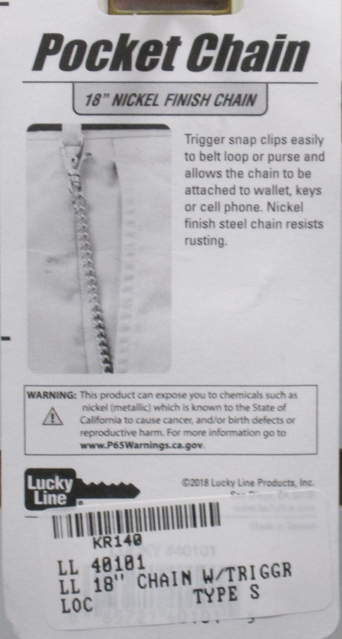 Lucky Line 18 Inch Chain with Trigger