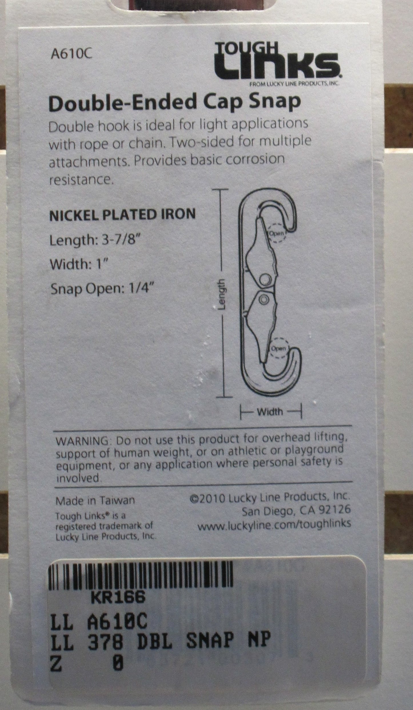 Lucky Line A610 Double-Ended Cap Snaps