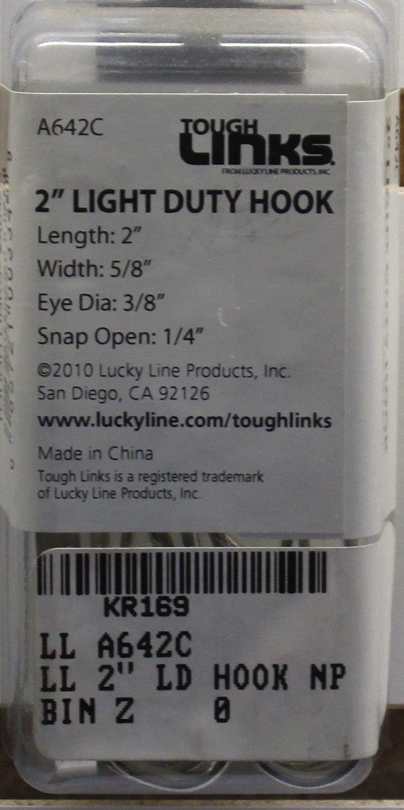 Lucky Line A642 Light Duty Snap Hook 6PACK