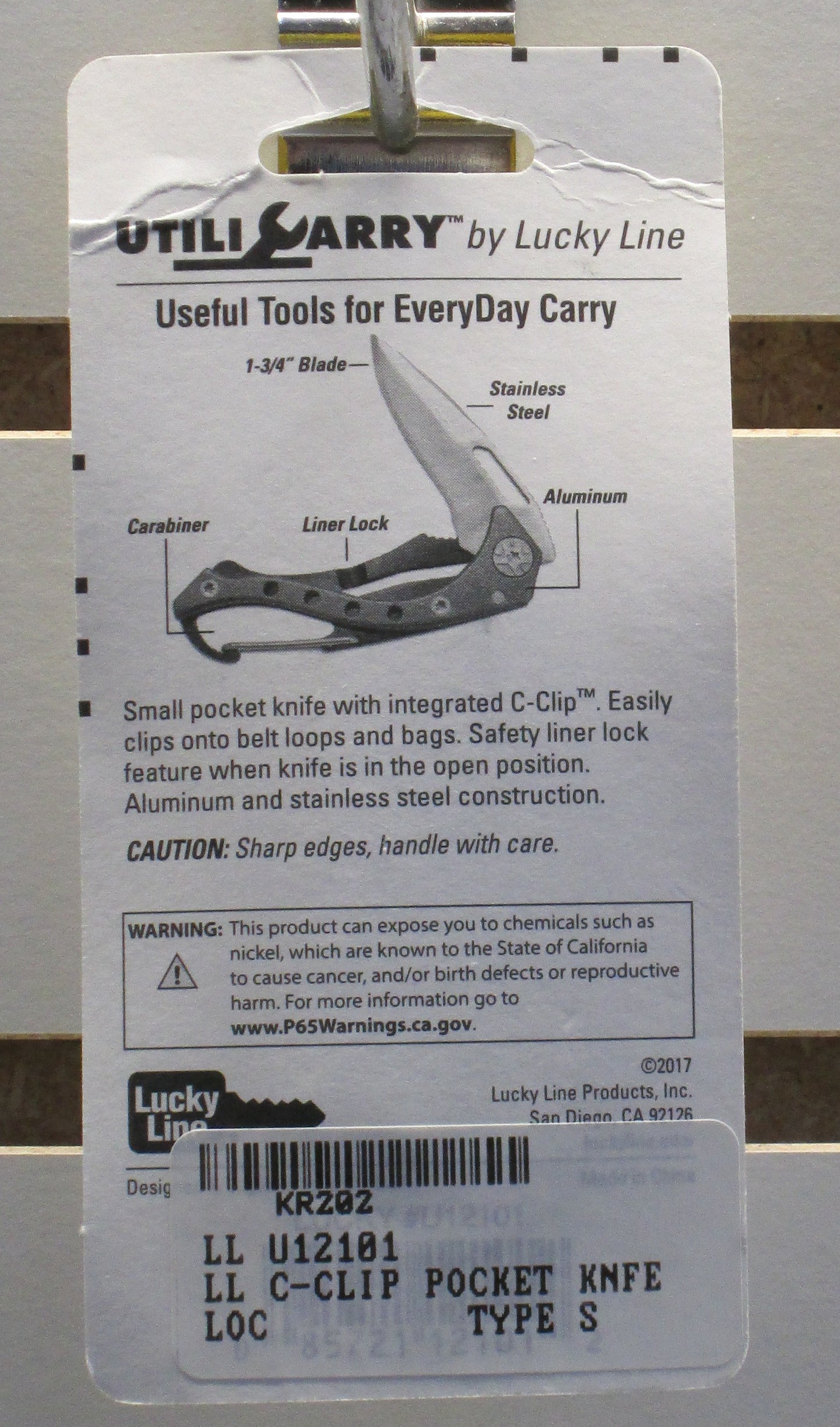 Lucky Line U121 C-Clip Pocket Knife
