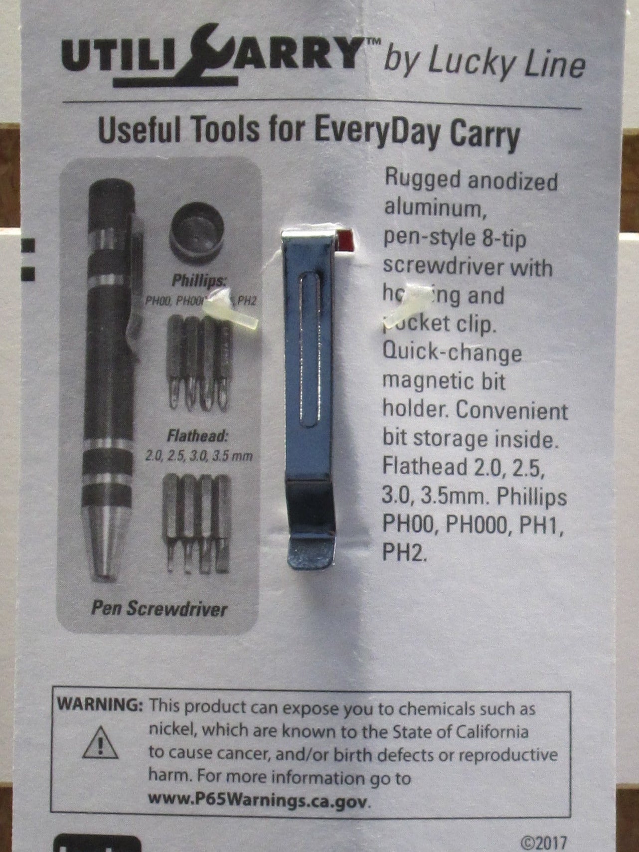 Lucky Line U122 Precision Pen Screw Driver with Assorted Tips