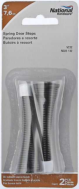 National Hardware Spring Door Stop 2PACK