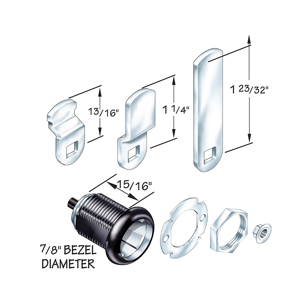CompX Timberline Cam lock kit – C143CB