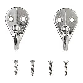 National Hardware Clothes Hook with Ball End 2 PACK