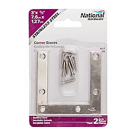National Hardware 3 Inch Mending Brace Flat Corner