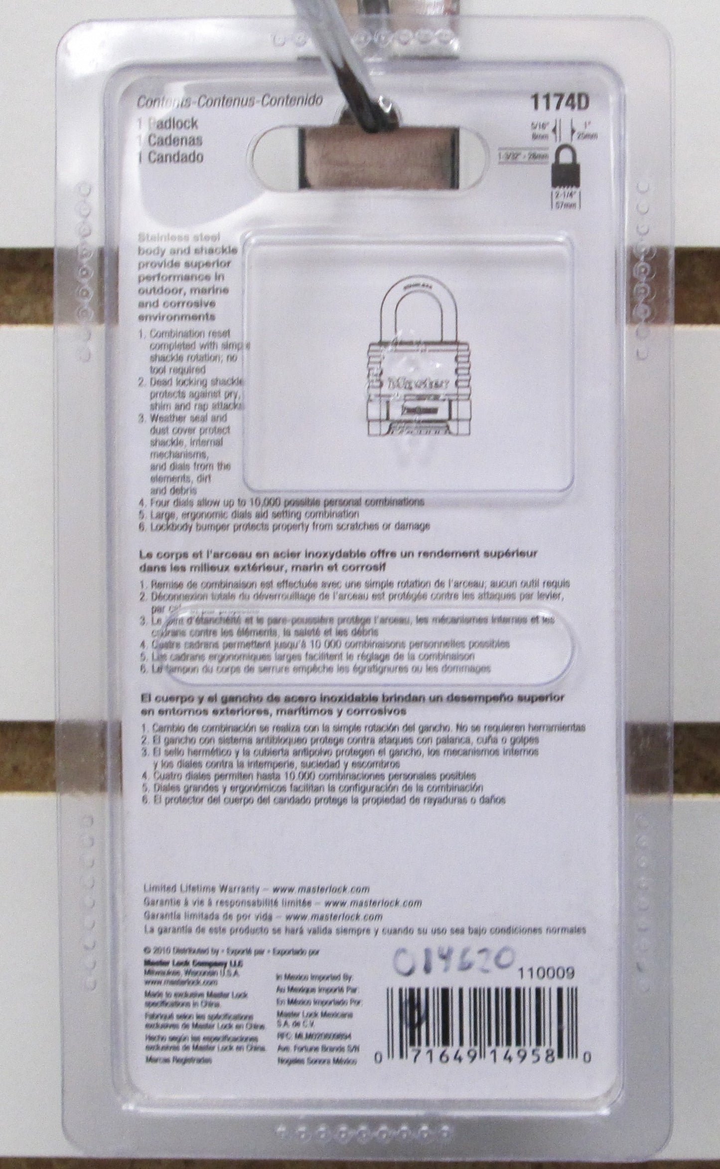 Master Lock 117 Resettable Series