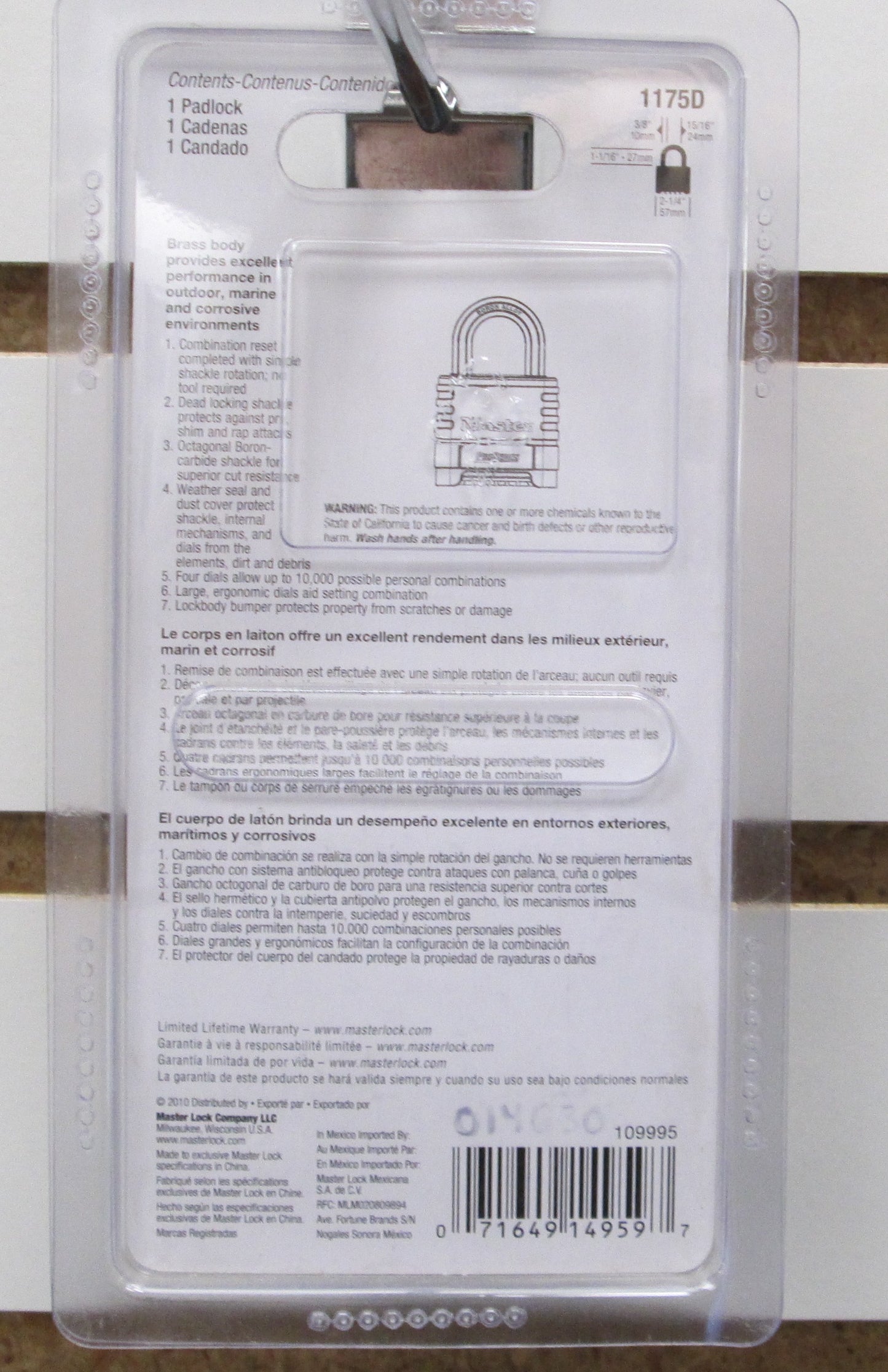 Master Lock 117 Resettable Series