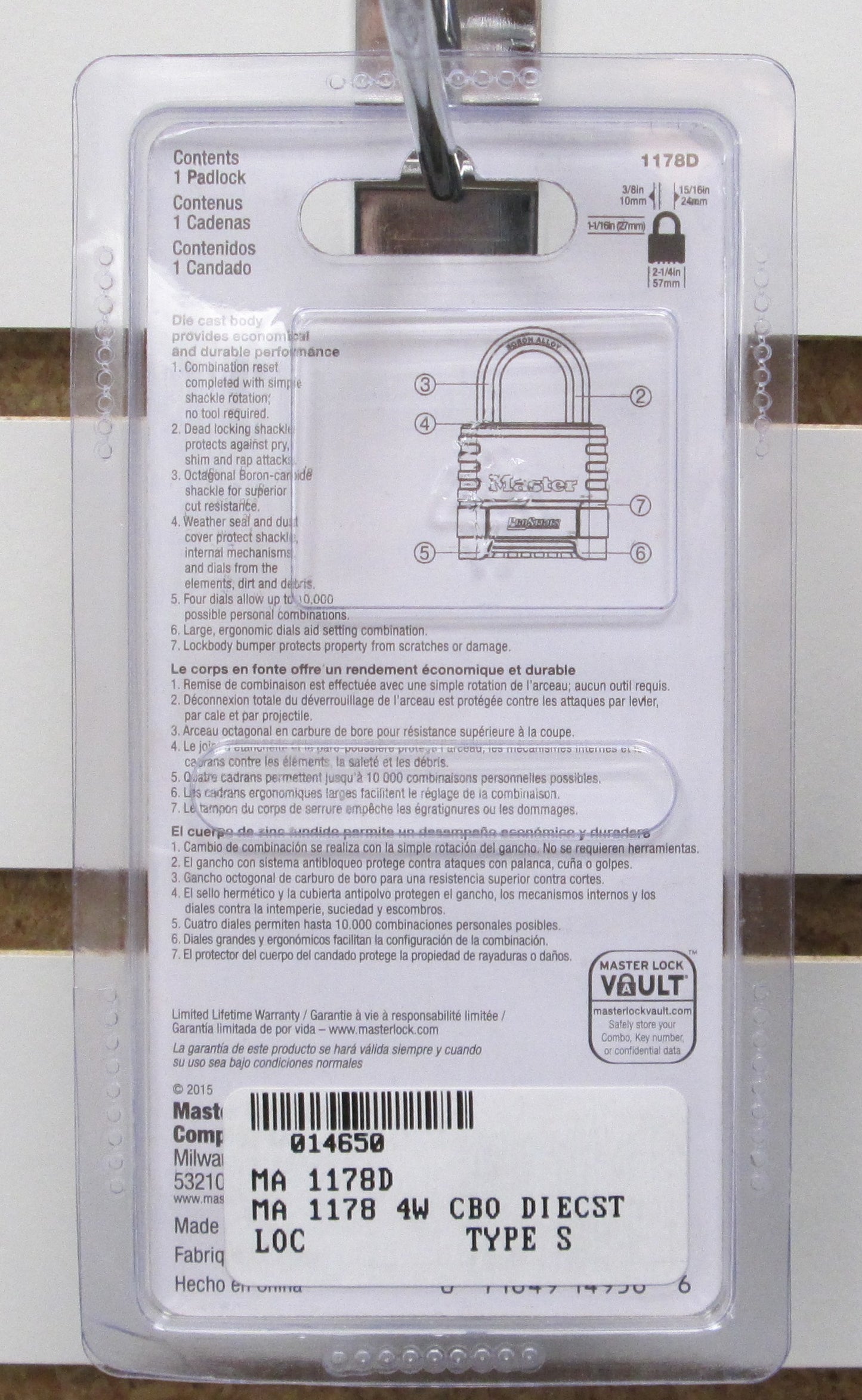 Master Lock 117 Resettable Series