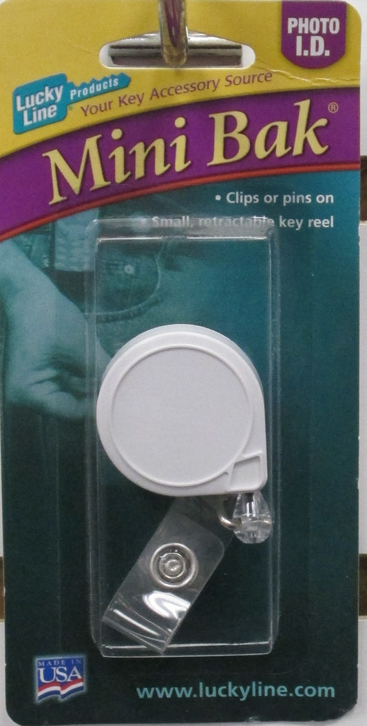 Lucky Line 42901 Mini-Bak Pin On Retractcable Key Chain