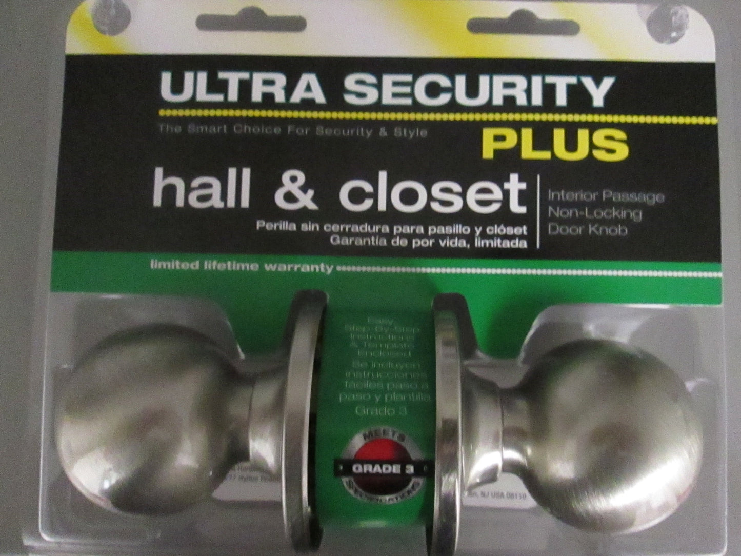Ultra 43896 Light Duty Passage Set with Orbit (Ball-shaped) Knobs Satin Nickel