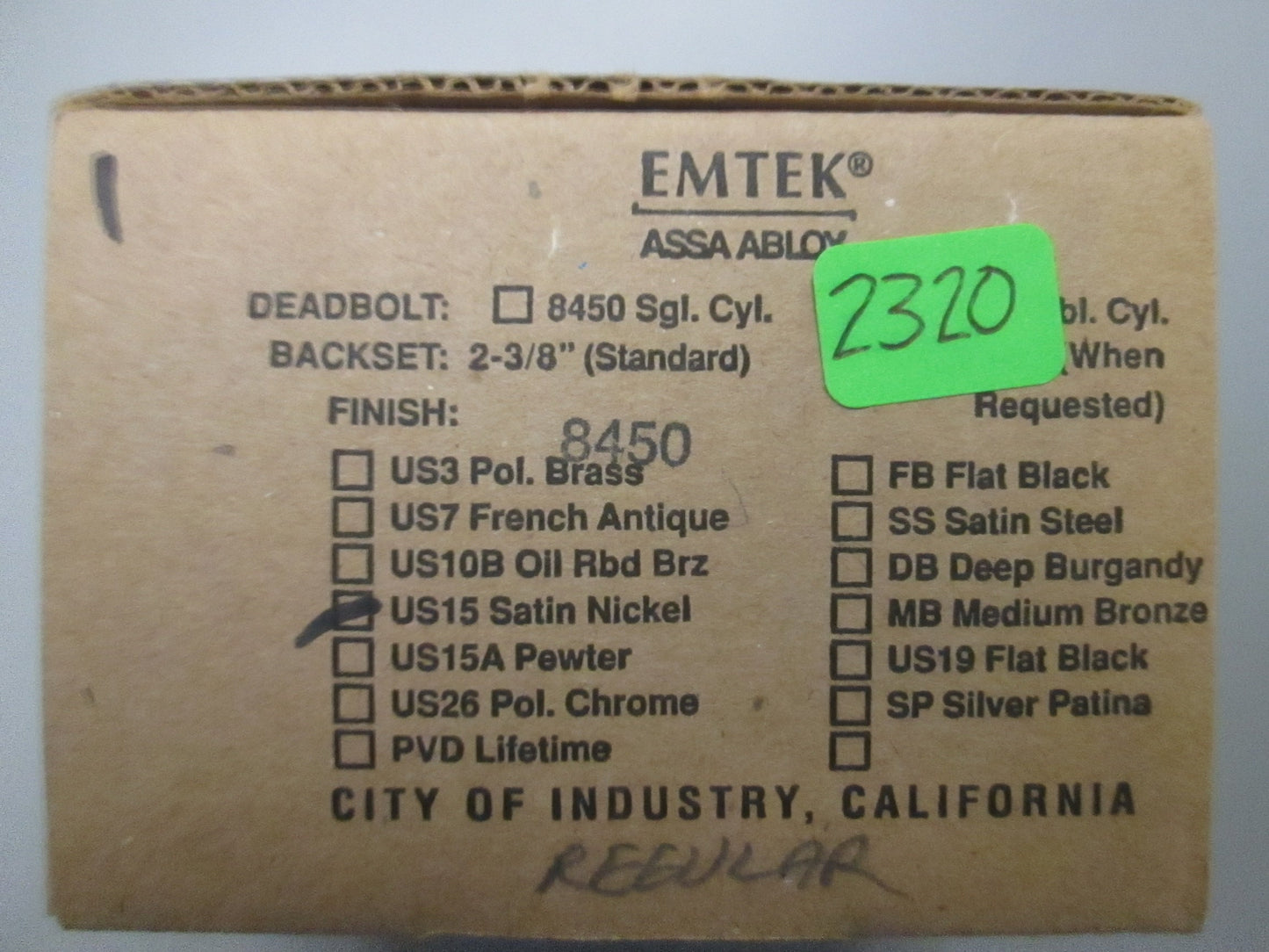 Emtek 8450 Single Cylinder Deadbolt Satin Nickel