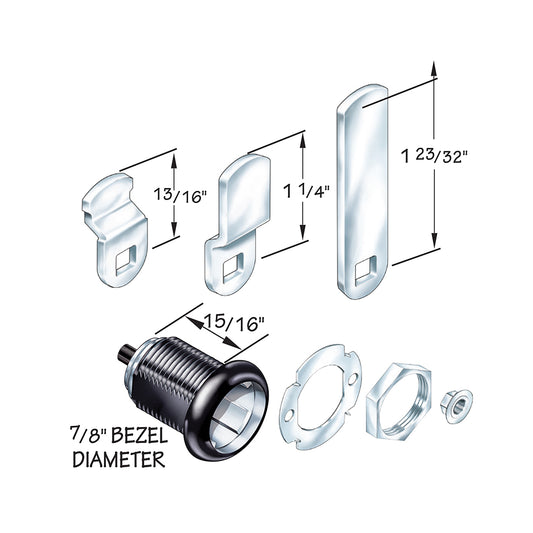 CompX Timberline Cam lock kit – C143CB